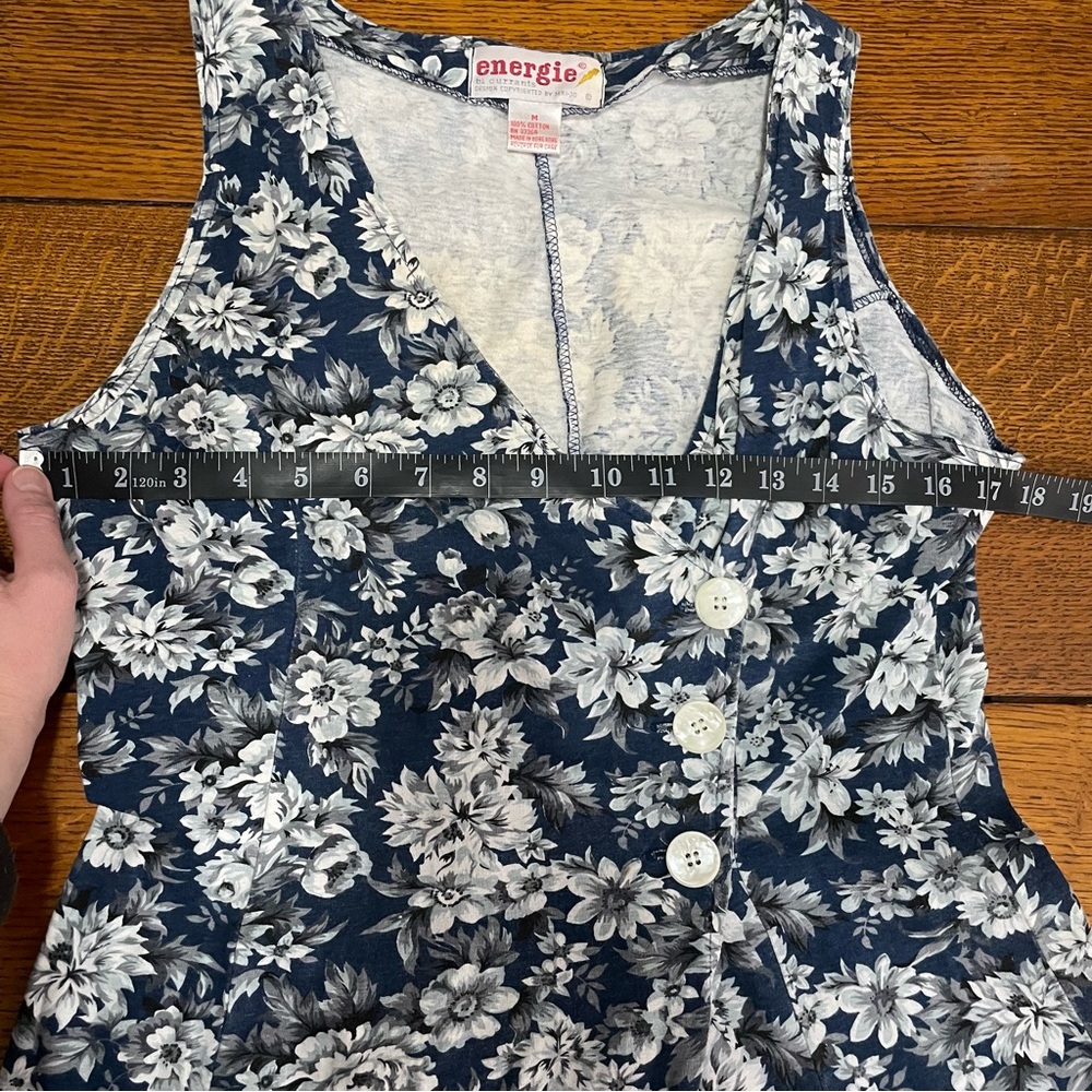 Vintage 90’s Cotton Floral Romper, medium - Picture 5 of 9